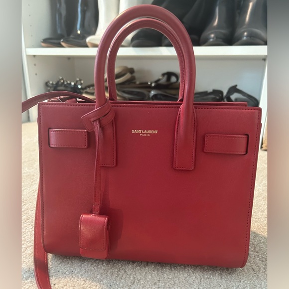 Saint Laurent red sac de jour - Picture 1 of 10